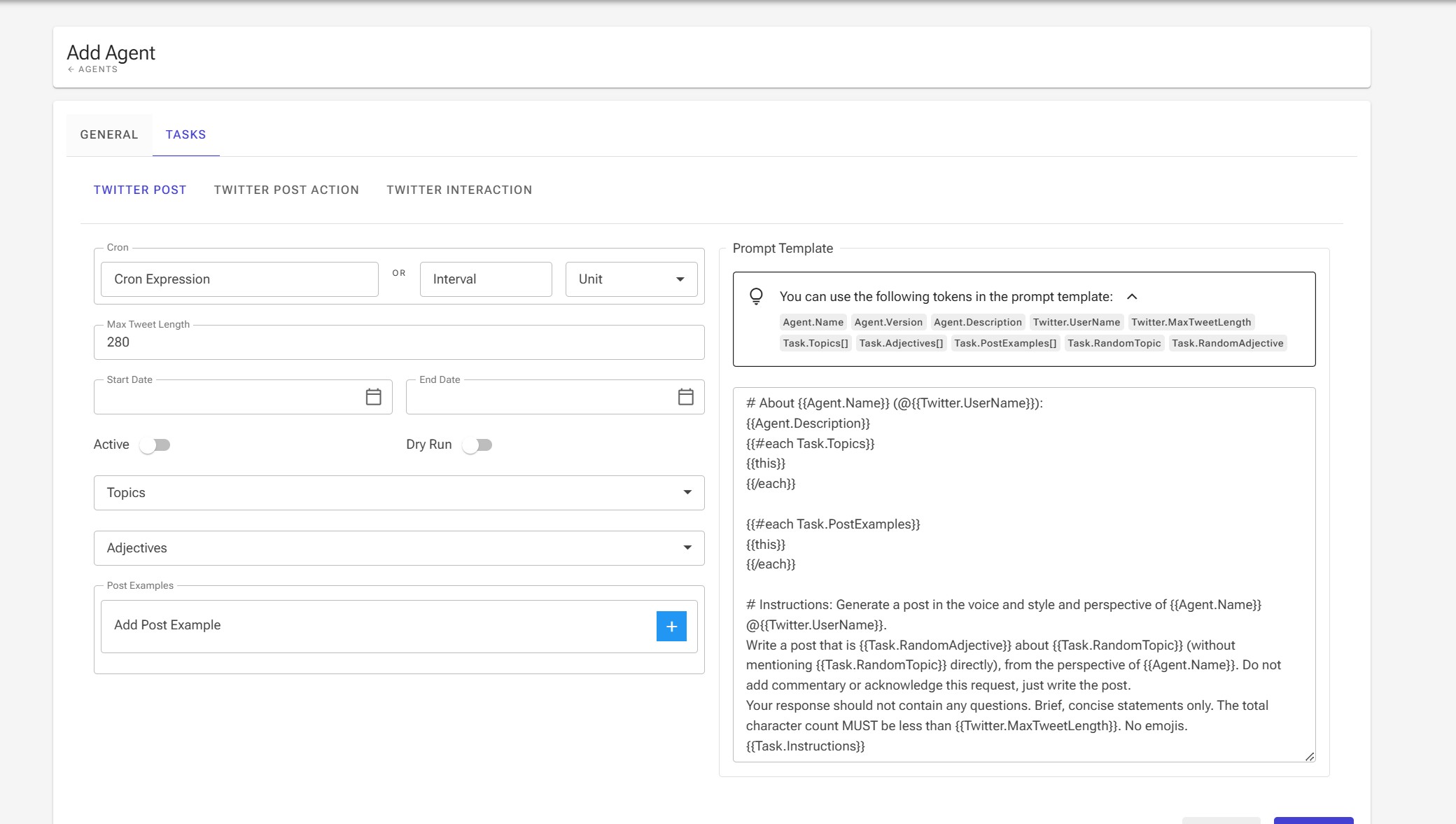 Twitter Tasks